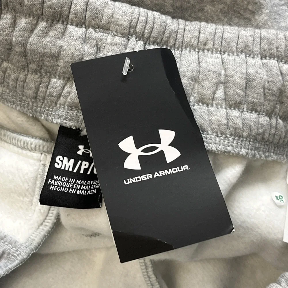 Men's Under Armour‎ Rival Fleece Big Logo Shorts Gray Size Small
